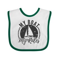 Inktastic My Boat My Rules Sailing Captain Boys or Girls Baby Bib