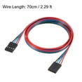 thumbnail image 2 of 4 Pins Female to Female Jumper Wire 70cm Length 2.54mm Terminal Ribbon Cables Multicolor 10pcs, 2 of 3