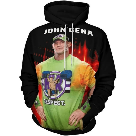 John Cena Wrestler's Long Sleeve Pullover Hoodies Jacket Casual Hooded Sportswear Outfits