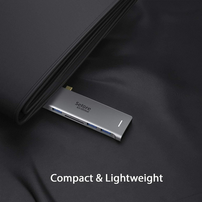 USB C Adapter for MacBook Pro/MacBook Air M1 M2 2021 2020 2019 2018 13 15  16, 6 in 1 USB-C Hub MacBook Pro Accessories with 3 USB 3.0 Ports,USB C