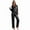 Black, variant on Pajamas For Women Set Silk Pjs 2 Piece Satin Sleepwear Long Sleeve Button Down Lounge Sets With Pant