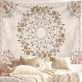 thumbnail image 5 of PBOBRIICH Floral Medallion Tapestry Bohemian Mandala Tapestry for Bedroom Brown Hippie Tapestry Wall Hanging for Room,60Wx79L, 5 of 6