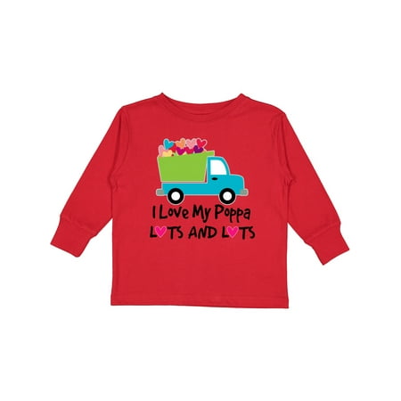 

Inktastic I Love My Poppa Gift Toddler Boy or Toddler Girl Long Sleeve T-Shirt