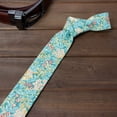 thumbnail image 2 of Spring Notion Men's Floral Print Cotton Skinny Tie, 2 of 3