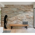 thumbnail image 6 of Tiptophomedecor Background & Patterns Wallpaper Wall Mural - Soft Tone Slate Stone Tiles, 6 of 8