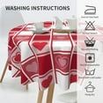 thumbnail image 5 of Valentine''s Day Round Tablecloth 60 Inch, Checkered Love Hearts Tablecloths Stain Resistance Polyester Table Cloth for Holiday Parties Kitchen Dining Indoor Outdoor, 5 of 6
