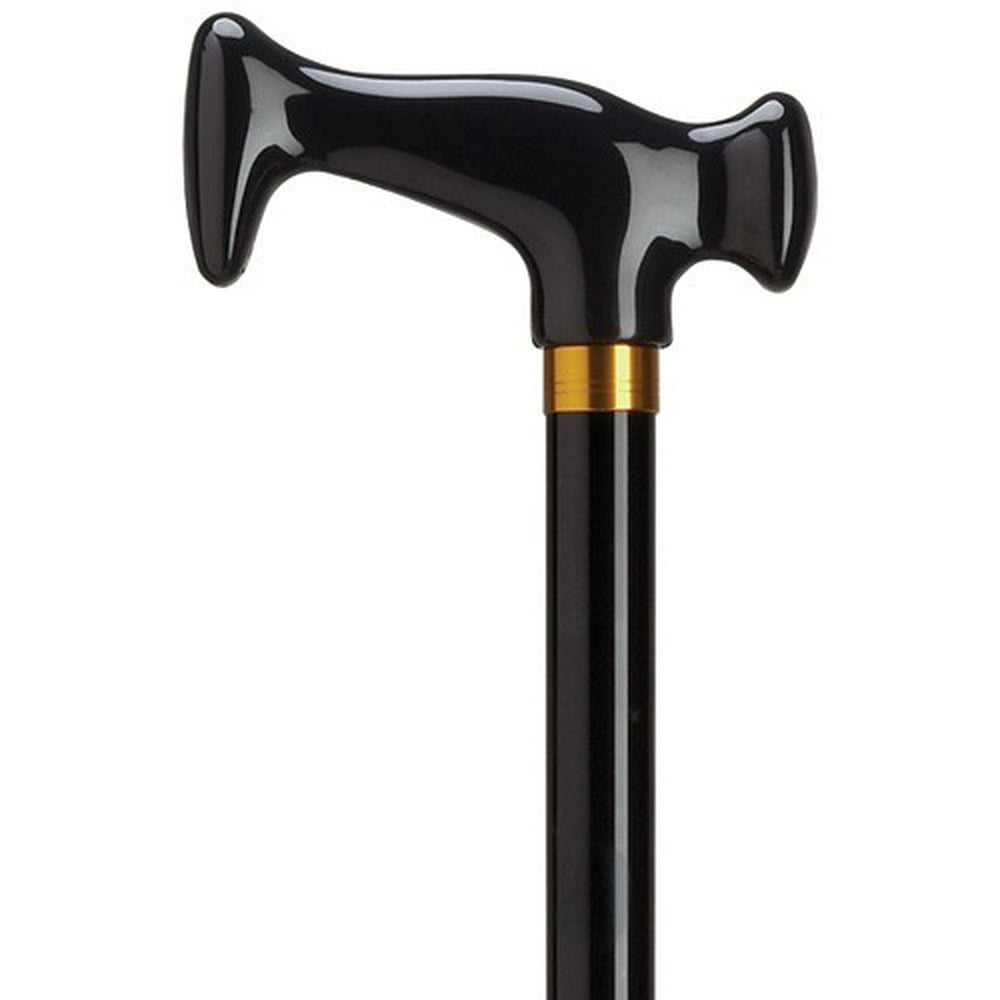 Walking Cane Adjustable Consort "J" Handle Black Aluminum Cane
