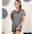 thumbnail image 2 of Doublju Women's Short Sleeve Round Neck Pajama Sleepwear 2 pcs Set (Plus Size Available), 2 of 5