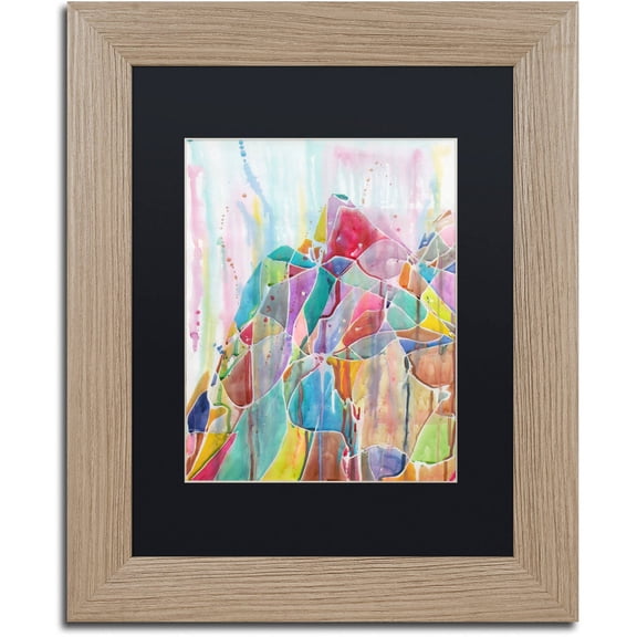 Trademark Fine Art "Mount Lucania" Canvas Art by Lauren Moss Black Matte, Birch Frame