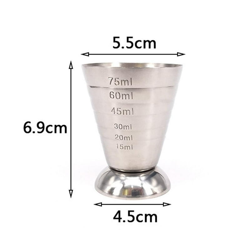 Double Jigger Measure Cup 10-20ml  Cocktail Drink Mixer Measuring