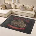 thumbnail image 1 of DouZhe Vintage Classic American Motorcycle Pattern Area Rugs Non-Slip Machine Washable Floor Mat, Style Carpet Doormat, 63x48 inches, 1 of 6