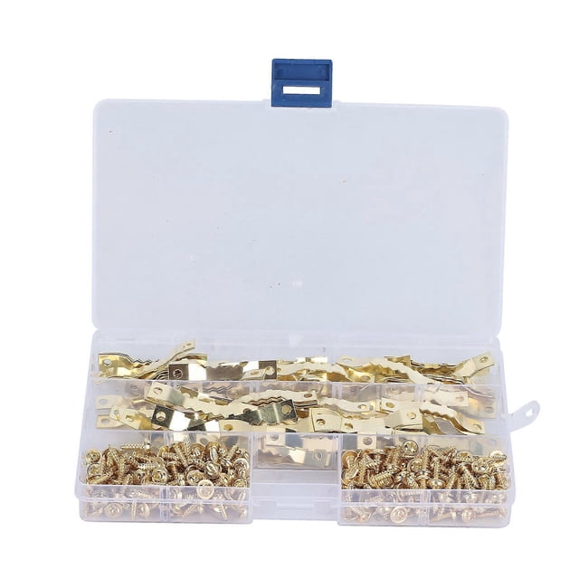 100pcs Sawtooth Hangers Hanging Hooks with 200pcs Screws for Paintings Picture Frame Home Decor_Perfect Gift