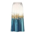 thumbnail image 6 of Axiiglly Maxi Skirts for Women High Waisted Satin Silk Floral Print Summer Beach Boho Flowy Long Skirts, S-2XL, 6 of 7