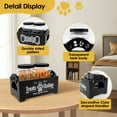 thumbnail image 4 of NUAHRHY Wood Cat Dog Food Treat Storage Container Organizer with 2 Plastic Dog Treat Containers Jars Reusable Decorative Holder 9.06x5.12x4.92" Black, 4 of 9