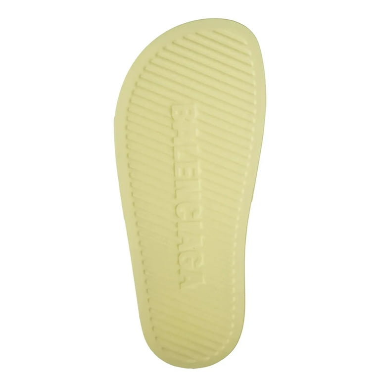 eksil halt Takt Balenciaga Women's Logo Rubber Pool Slide Sandals in Yellow - Walmart.com