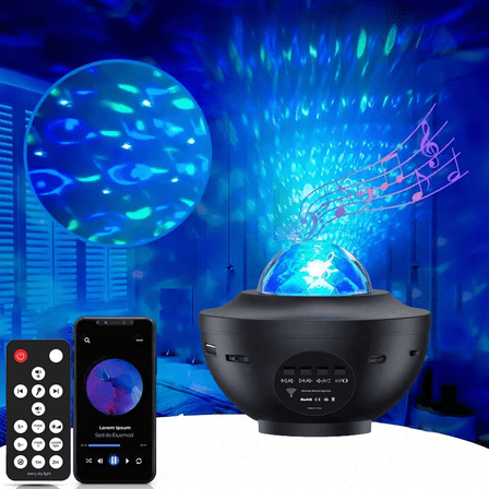 Star Projector Night Light with Remote & Bluetooth Speaker & Timer,Ocean Wave Projector for Bedroom,Room Home Decor,Christmas Gift for Kid,Teen,Adult