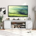 thumbnail image 2 of Costway Fireplace TV Stand for TVs up to 80" with Electric Fireplace 3 Adjustable Shelves White, 2 of 11