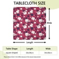 thumbnail image 2 of Red Baseballs and Stars Pattern Square Fitted Tablecloth with Elastic Edge,Square Table Cover,Washable Elastic Table Cover for Home Kitchen Party Decor 34"x34", 2 of 6