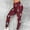 Red, variant on Qulqfy Gym Leggings for Women Red Christmas High Waisted Track Lounge Plus Size Casual Plaid Leggings Women Pants L