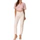 thumbnail image 2 of INSPIRAR CHIC Blusas Cortas de Manga Corta con Cuello en V de Verano con Estampado Floral S Rosa Claro, 2 of 6