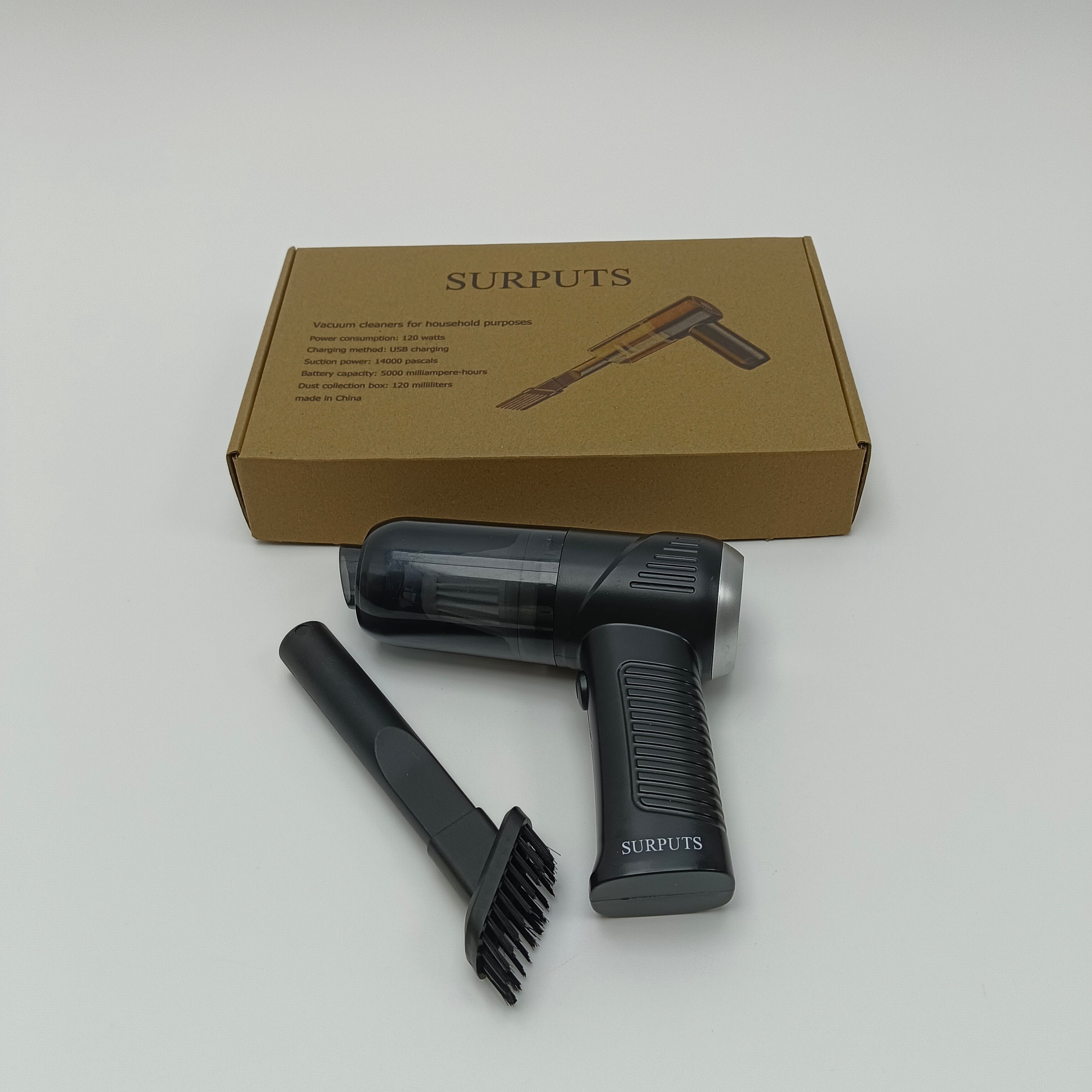 SURPUTS Vacuum cleaners for household purposes Handheld Vacuum Cleaner for Home, Lightweight Design (Black)