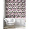 thumbnail image 5 of Ambesonne Floral Peel & Stick Wallpaper for Home, Vintage Lily Flowers Bloom, 13"x36", Grey Pink and Peach, 5 of 6