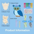 thumbnail image 5 of 16 Pcs Valentine's Day Owl Wind Chime Kits for Kids, Make Your Own Owl Wind Chime DIY Coloring Paint Owl Wooden Arts and Crafts Birthday Gifts for Girls Boys Valentine's Day Crafts, 5 of 8