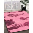 thumbnail image 2 of Ahgly Company Indoor Rectangle Abstract Hot Pink Abstract Area Rugs, 4' x 6', 2 of 6