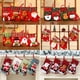 thumbnail image 3 of Nuevo bordado pequeño árbol de Navidad decoración medias navideñas de Papá Noel para bolsa de regalo, 3 of 4
