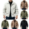 thumbnail image 4 of Men's New Casual Fashionable Comfortable Notch Collar Thin-Style Jacket, White, Size XL, 4 of 4
