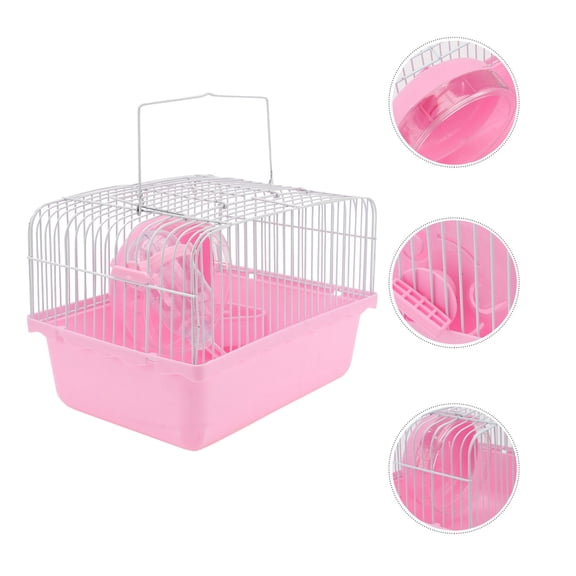 SEWCHICS Small Pet Cage with Safe Material, Spacious and Multifunctional Hamster Home and Supplies