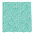 thumbnail image 2 of Ambesonne Green Shower Curtain, Abstract Doodle Leaves, 69"Wx84"L, Green, 2 of 4