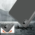 thumbnail image 4 of SaniMore for iPad 10th Generation 10.9" 2022 Case, Auto Sleep/Wake, Soft TPU & PU Leather Case with Multi-Angle Kickstand & Pencil Holder Shockproof Protective Case for Women Men, Gray, 4 of 9
