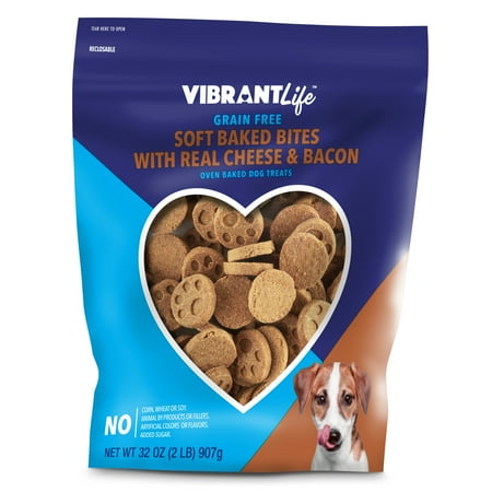 Vibrant Life Soft Baked Bites with Real Cheese & Bacon, Grain Free, 32 (Best Type Of Bacon)