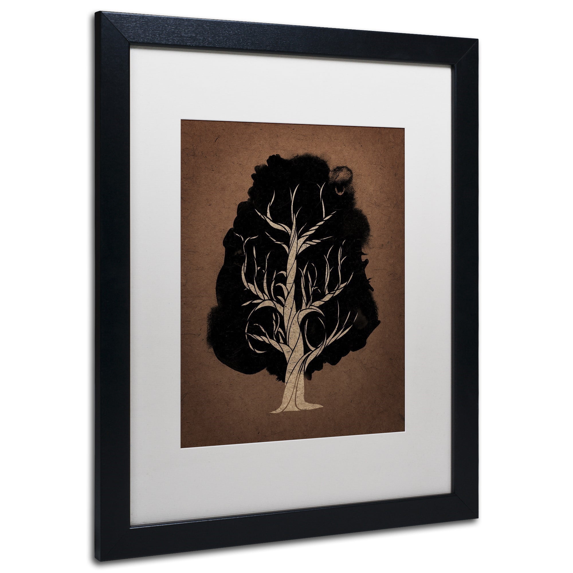 Trademark Fine Art 'Let The Tree Grow' Canvas Art by Robert Farkas, White Matte, Black Frame