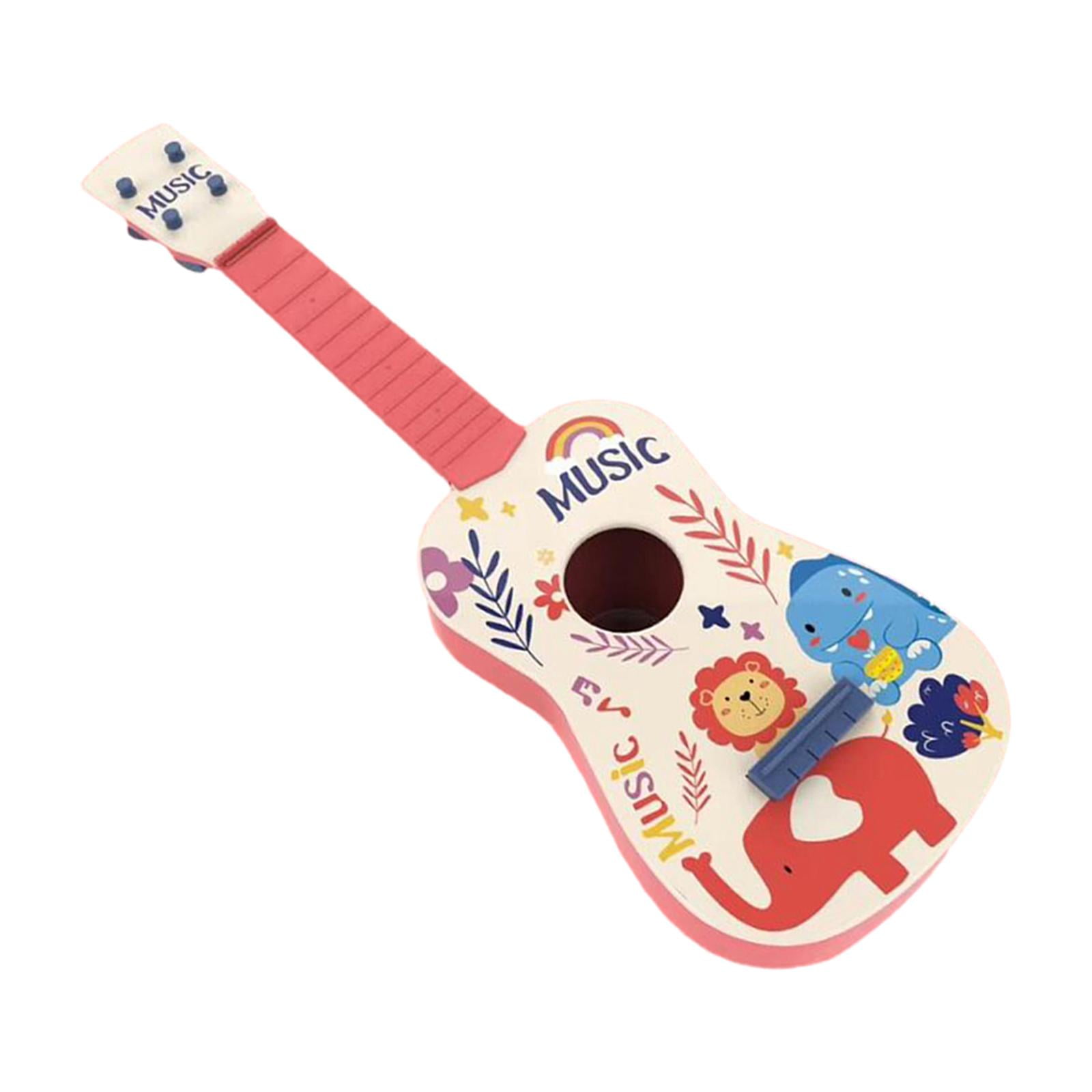 Rushawy Kids Toy Ukulele Beginner Preschool Compact Size Developmental Baby Toys for New pink