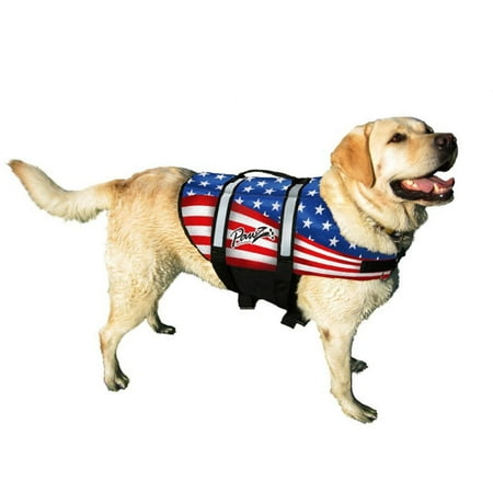 UPC: 0617561936275 | Pawz Pet Products Nylon Dog Life Jacket  Extra Large  Flag