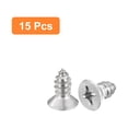 thumbnail image 3 of Uxcell #14x1/2" Tornillos de madera, paquete de 15 tornillos Phillips autorroscantes de acero inoxidable 304, 3 of 5