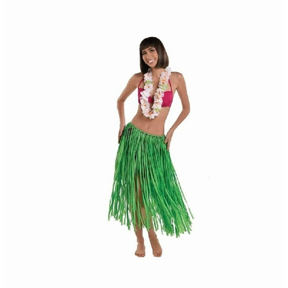 Green Raffia Grass Skirt - Hawaiian - Costume Accessory - Teen