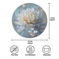 thumbnail image 3 of 15.4" Round Placemat Set of 6 Polyester Fabric Place Mats Non-Slip Dining Kitchen Table Mats for Kitchen Party Decor Large Flower in Full Bloom, 3 of 5