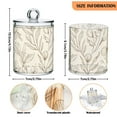 thumbnail image 3 of Elegant Line Art Floral Pattern Bathroom Canisters Set of 4 Translucent Plastic Storage for Cotton Pads and Floss, 3 of 7