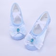 thumbnail image 4 of Miqool Kids 2-12 Satin Ballet Dance Shoes Rhinestone Bow Soft Sole Slip-On Elastic Strap Stage Shoes Flats for Performance Gymnastics Yoga, 4 of 9
