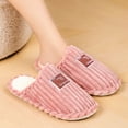 thumbnail image 4 of Gubotare Cute Slippers for Women Womens Memory Foam Slippers with Cozy Fluff Plush Ladies Bedroom Comfy House WinterTrendy Slippers Comfortable Indoor Outdoor Rubber Sole Footwear Size 6 (Pink,6), 4 of 7