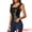 Black, variant on DARING DIVA Women's Party Lace Trim Tank Top Faux Leather PU Sleeveless Top XS Black