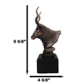 thumbnail image 3 of African Kudu Antelope Rustic Statue in Bronze Electroplated Finish With Base, 3 of 10