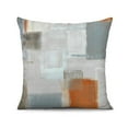 thumbnail image 2 of 20x20inches Decorative Cushion Covers Throw Pillow Cover Set of 2 Orange Black Grey with White Abstract Art Pillow Covers for Bed Sofa Home Car and Bedroom, 2 of 7