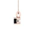 thumbnail image 3 of Clara Pucci 14K Rose Solid Hypoallergenic Gold 0.5Ct Natural Onyx Round Brilliant Cut Solitaire Designer Necklace Pendant For July, 3 of 7
