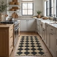 thumbnail image 3 of UERMEI 2'x3' Checkered Easy Jute Rug, Washable Non Slip Door Mat for Entryway Kitchen, Farmhouse Black Low Pile Carpet, 3 of 7
