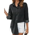 thumbnail image 3 of Fantaslook Denim Shirts for Women Button Down Blouses Long Sleeve Casual Tops Fall Outfits, 3 of 8