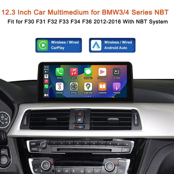 10.25 Inch Touch Screen Wireless CarPlay Android Auto Car Multimedia Dispaly for BMW 3&4 Series F30 F31 F32 F33 F34 F36 2012-2016 With NBT System